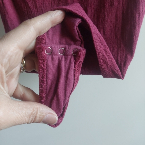 Free People Intimately Free Pink/Purple Thong Bodysuit Large - Picture 4 of 5